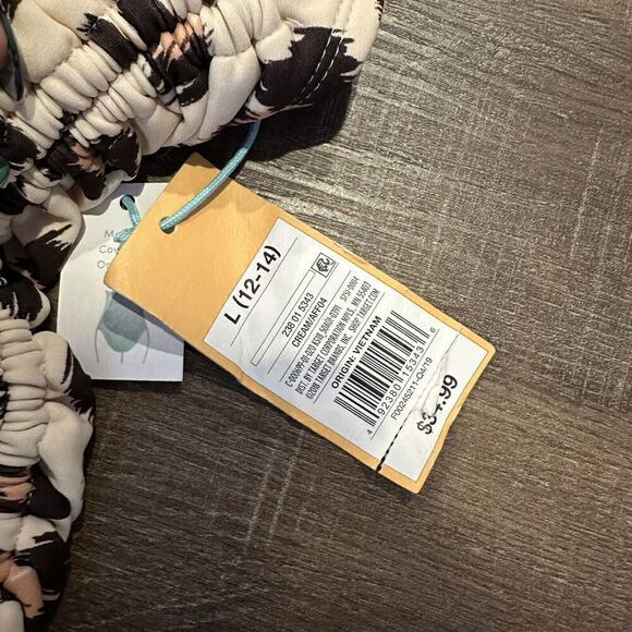 Women’s Kona Sol Animal Print Side Cinch One Piece Swimsuit Sz Large - Picture 8 of 9